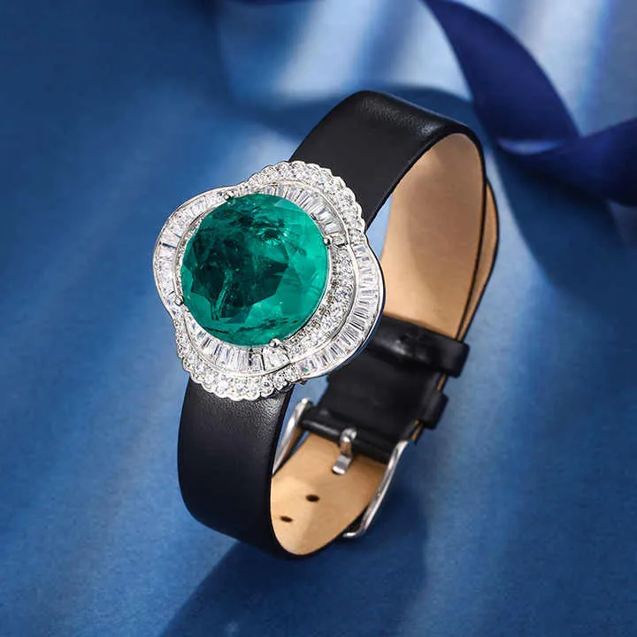 طقم مجوهرات زفاف فاخر - Luxury Green Fusion Stone Zircon