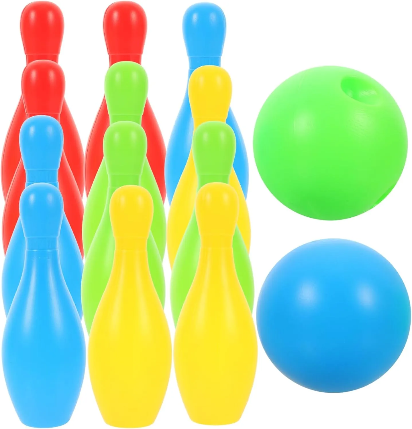 12Pcs Bowling Set Interactive Bowling Game for Includes Pins Balls for Parent Activities Coordination Skills Development
