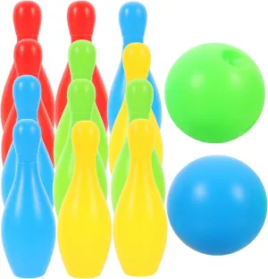 12Pcs Bowling Set Interactive Bowling Game for Includes Pins Balls for Parent Activities Coordination Skills Development