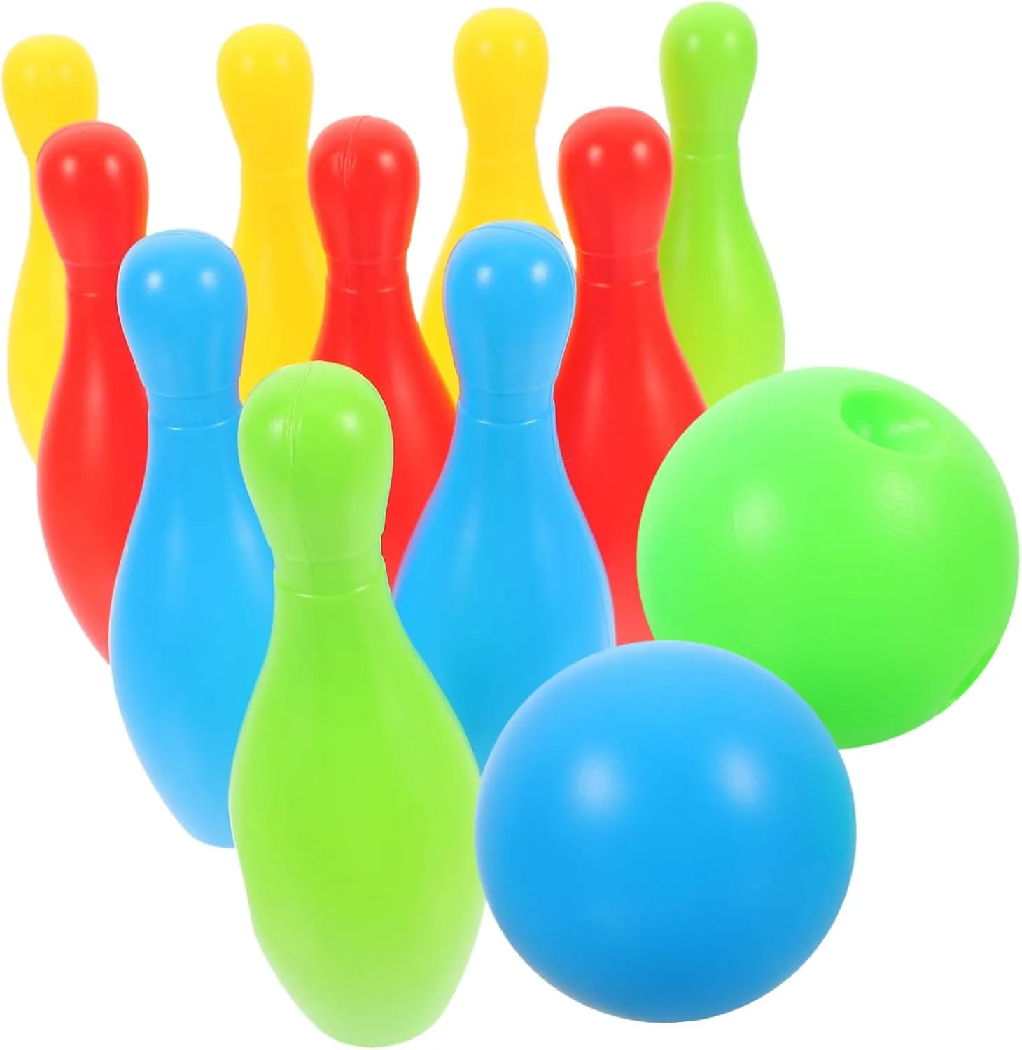 12Pcs Bowling Set Interactive Parent Simulation Game Includes Pins and Balls for Outdoor Fun and Skill Development