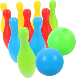 12Pcs Bowling Set Interactive Parent Simulation Game Includes Pins and Balls for Outdoor Fun and Skill Development