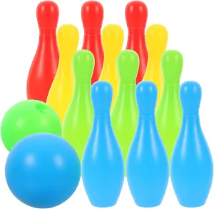 12Pcs Bowling Set Interactive Parent Simulation Includes Pins and Balls Safe Material for Indoor Fun Promotes Coordination and Relationships