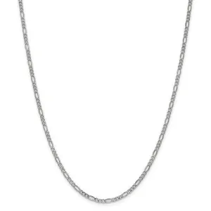 14KT GOLD 2.5MM SEMI SOLID FIGARO CHAIN NECKLACE - 4 LENGTHS