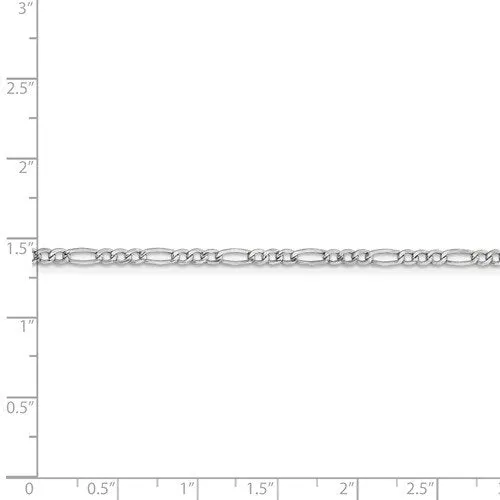 14KT GOLD 2.5MM SEMI SOLID FIGARO CHAIN NECKLACE - 4 LENGTHS