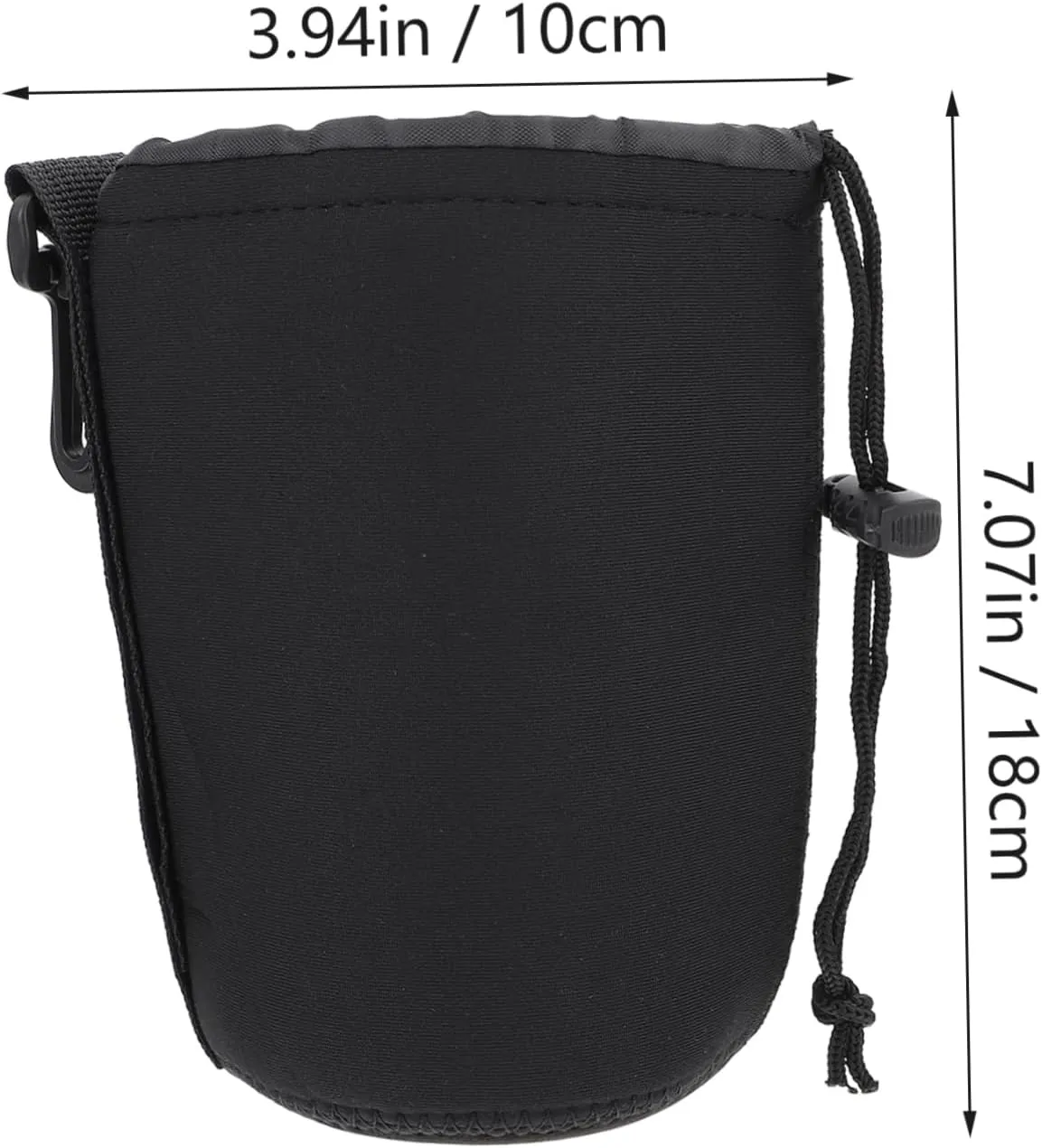 2 Pcs Small Camera Lens Pouch Neoprene Protective Case Drawstring for Dslr Shockproof Waterproof