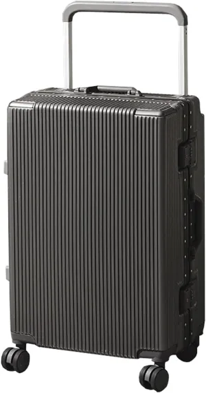 20 Inch Luggage ABS Hard Shell Luggage with 4 Spinner Wheels Carry On Luggage Wide Handle Travel Luggage Aluminum Frame,Gray,24in