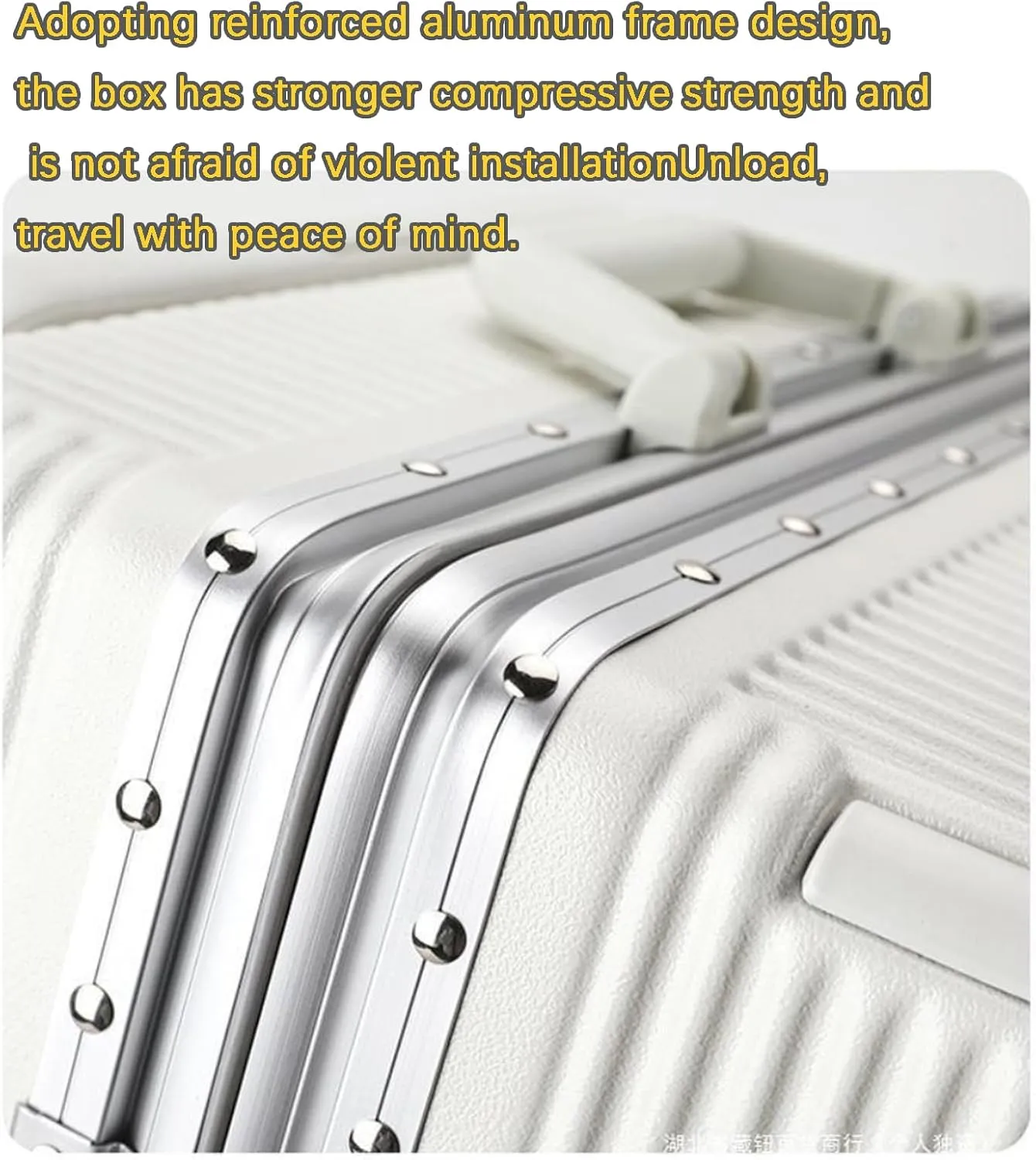 20 Inch Luggage ABS Hard Shell Luggage with 4 Spinner Wheels Carry On Luggage Wide Handle Travel Luggage Aluminum Frame,Gray,24in