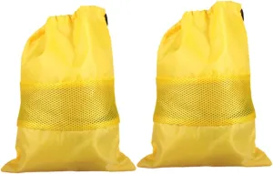2pcs Drawstring Pockets Fruit Storage Bag Reusable Foldable Shopping Bags for Travel Bananas Fresh-care Insulated Handbag
