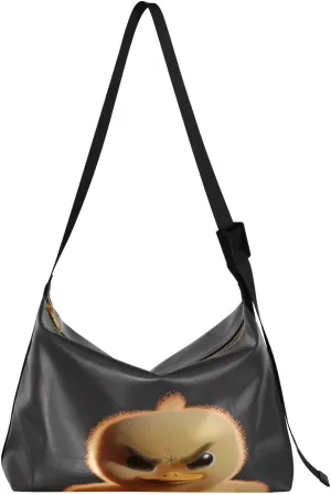 3d Cheerful Duck Hobo Crossbody Bags for Women Leather Large Shoulder Bag Cross Body Cute Trendy Womens Tote Bags Handbag for Travel Shopping