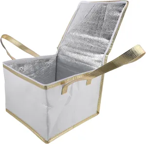 ABOOFAN 1pc Insulated Fresh-keeping Insulation for Food Cake Packing Storage Insulated Bento Cooler Insulated Grocery Cold White Aluminum