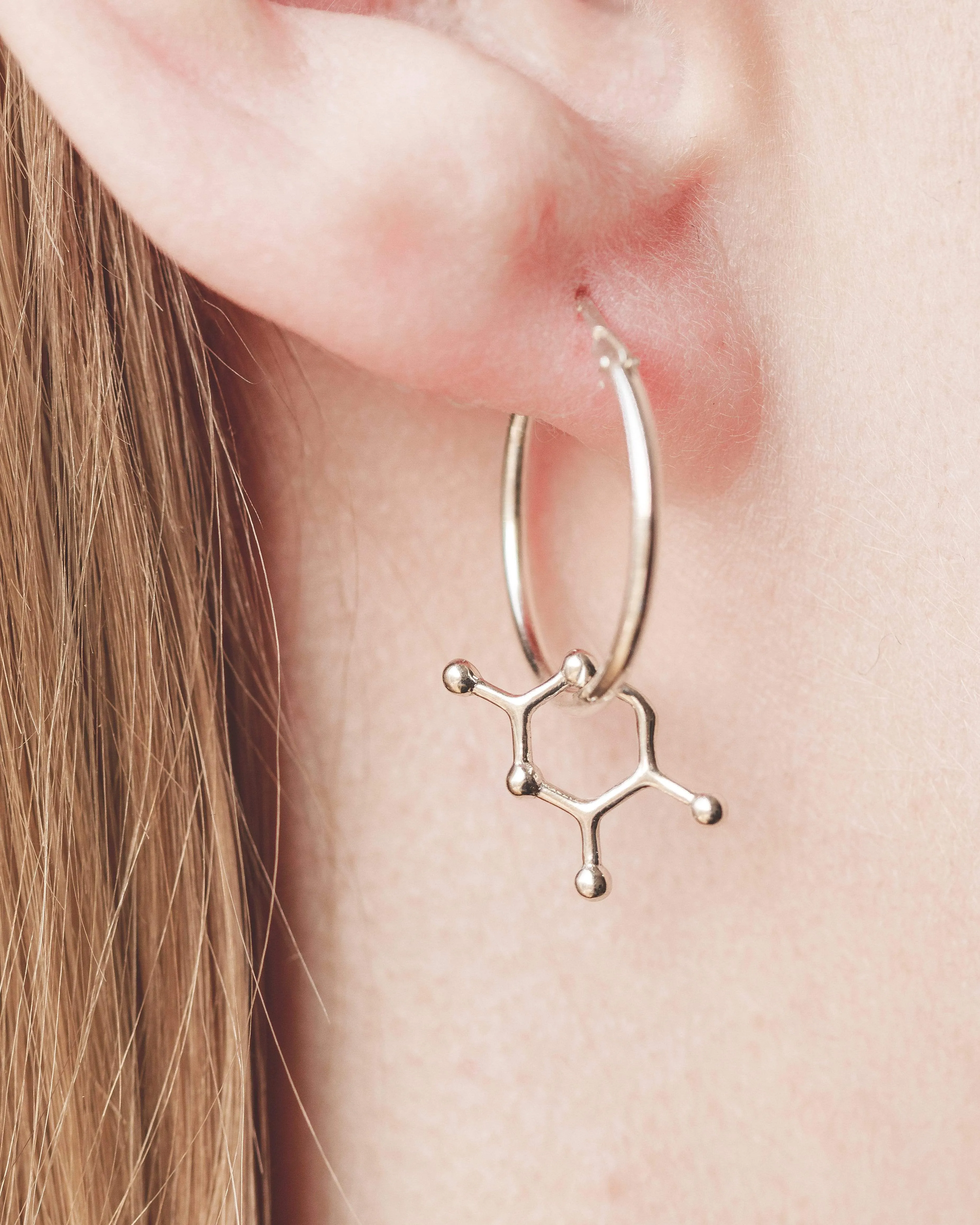 adenine - thymine earrings | silver