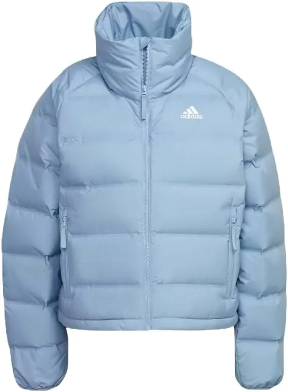 ADIDAS WOMEN'S HELIONIC RELAXED FIT DOWN JACKET, AMBIENT SKY, MEDIUM