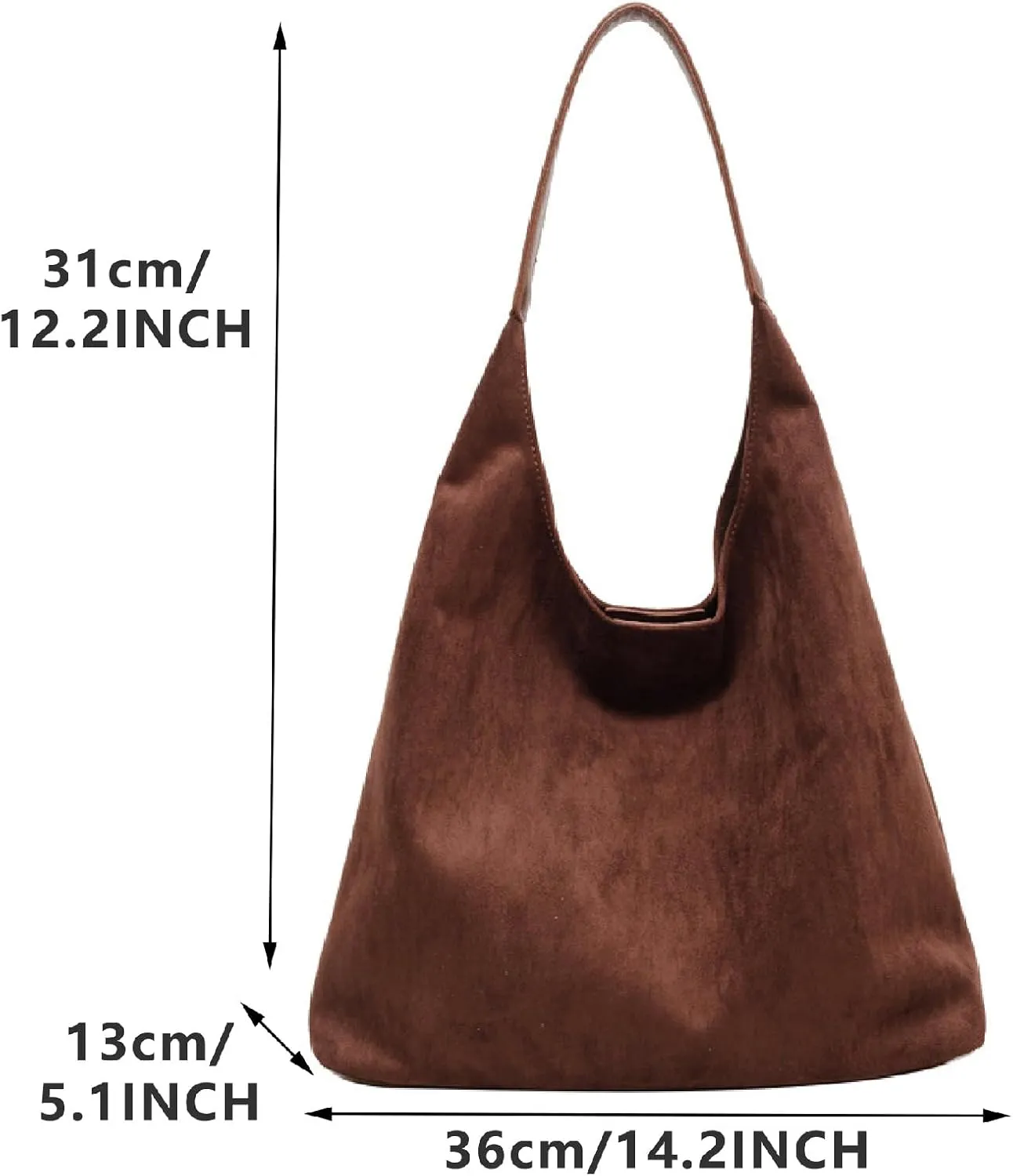 APLUSH Women Retro Shoulder Bag Large Capacity Soft Handbag Tote Bag Fashion Leisure Versatile Shoulder Bag Shopper Bag Travel Work Shopping Hobo Bag,Black,36 * 13 * 31cm