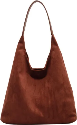 APLUSH Women Retro Shoulder Bag Large Capacity Soft Handbag Tote Bag Fashion Leisure Versatile Shoulder Bag Shopper Bag Travel Work Shopping Hobo Bag,Brown,36 * 13 * 31cm