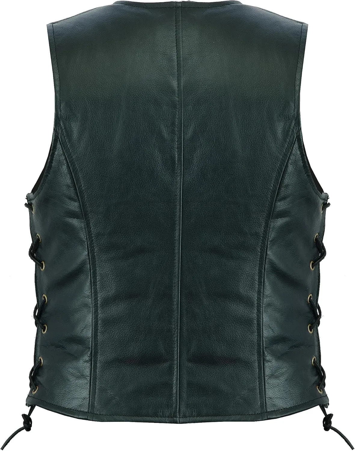 ARIAN Elegant Enigma Women's Cowhide Genuine Leather Vest with Side Lace Premium Quality