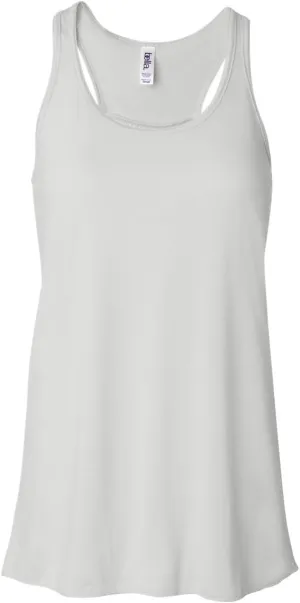 Bella Canvas Trendy Women's Flowy Racerback Tank, White