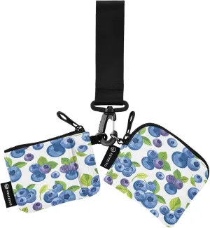 Blueberry Fresh Pattern Keychain Wallet,Coin Purse,Mini Zip Around Wristlet Wallet, Ideal Portable Coin Purse for Women and Men