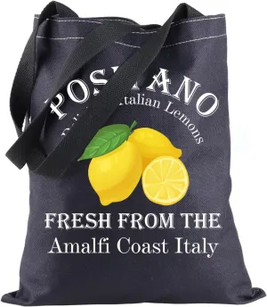BLUPARK Italian Islands Tote Bag Positano Delicious Italian Lemons Fresh Shopping Bag Southern Italy Travel Gift