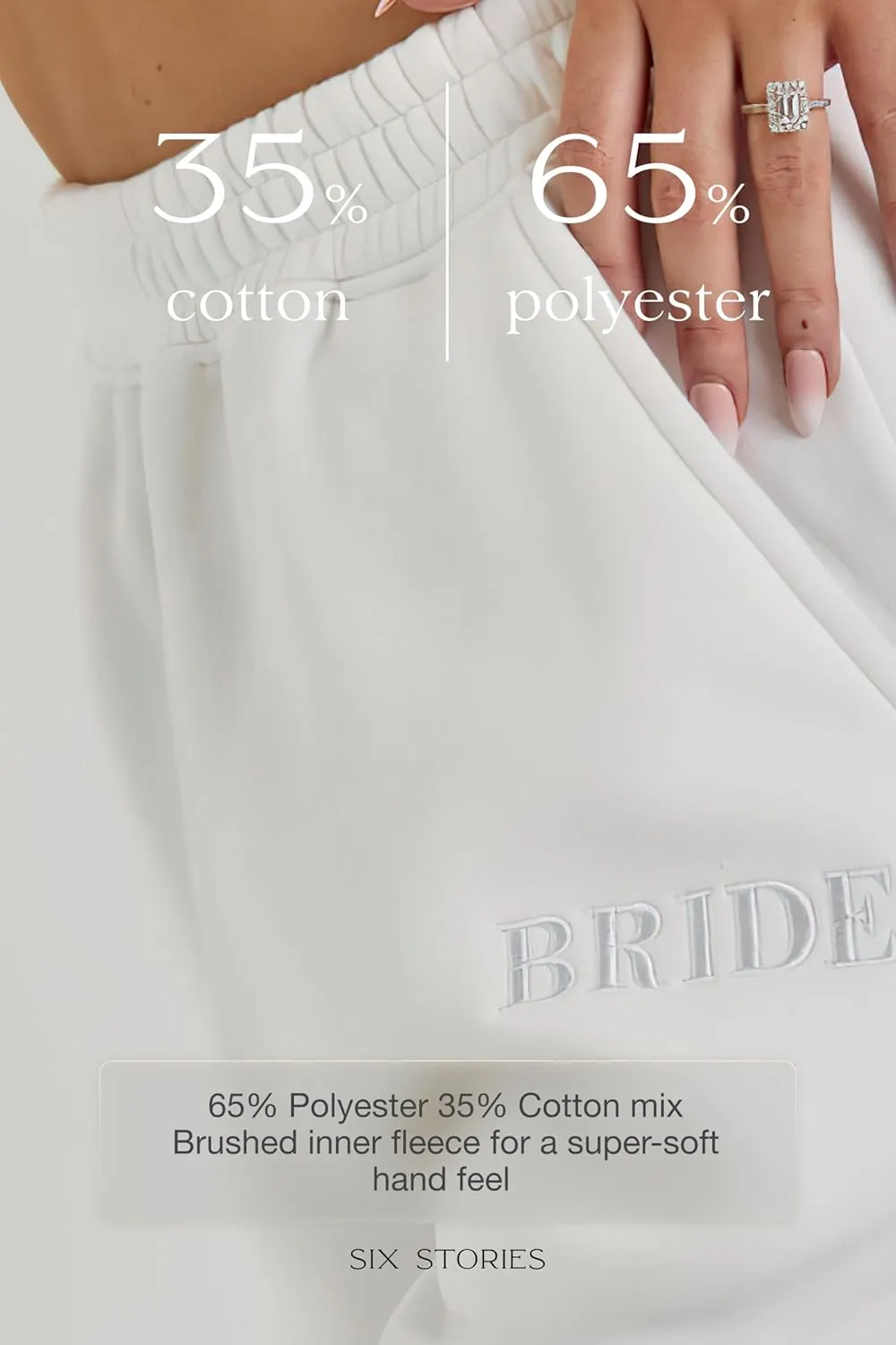 Bride Statement Sweatpants for Newlywed Honeymoon, Embroidered Joggers for Bachelorette Party or Wedding Gift