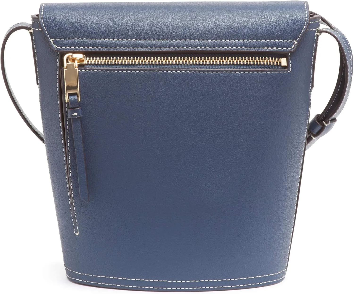Calvin Klein Statement Series Lock Flap Daytonna Leather Bucket Crossbody Bag