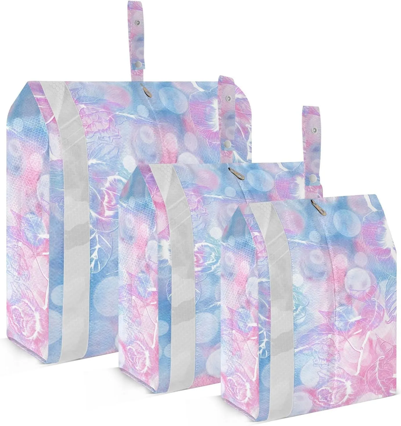 Camellia Branch Flowers Packing Cubes Set of 3, Lightweight Travel Luggage Organizers Foldable Bags for Easy Packing and Organization