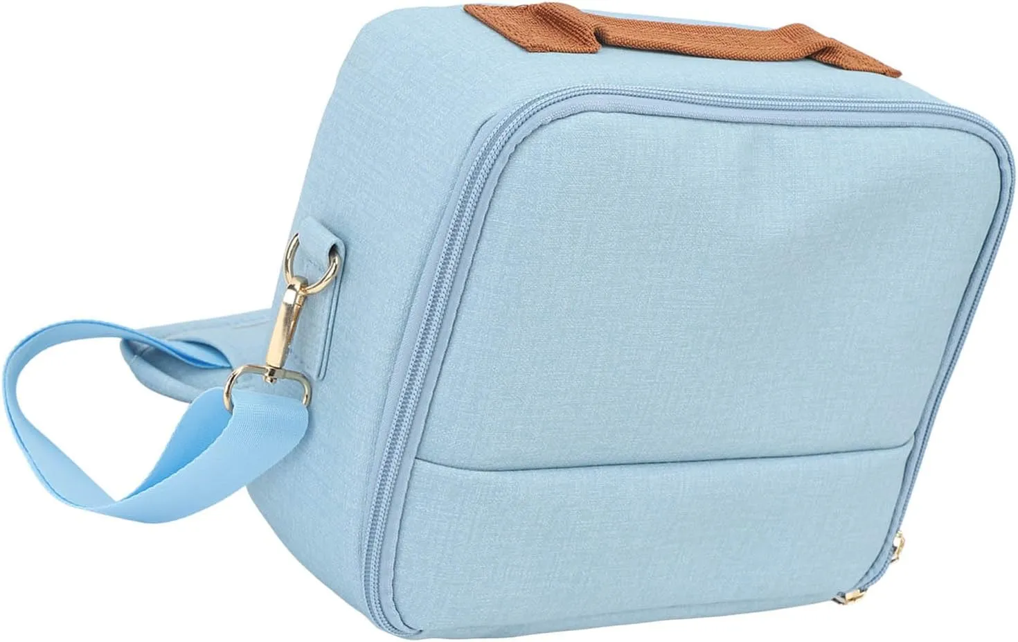 Camera Bag for CP910/1200/1300 DSLR - Large Capacity, Padded, Adjustable Strap, Quick Access, Pink (Blue)