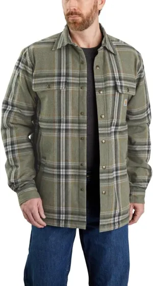 Carhartt Men's 105430 Relaxed Fit Flannel Sherpa-Lined Shirt Jac