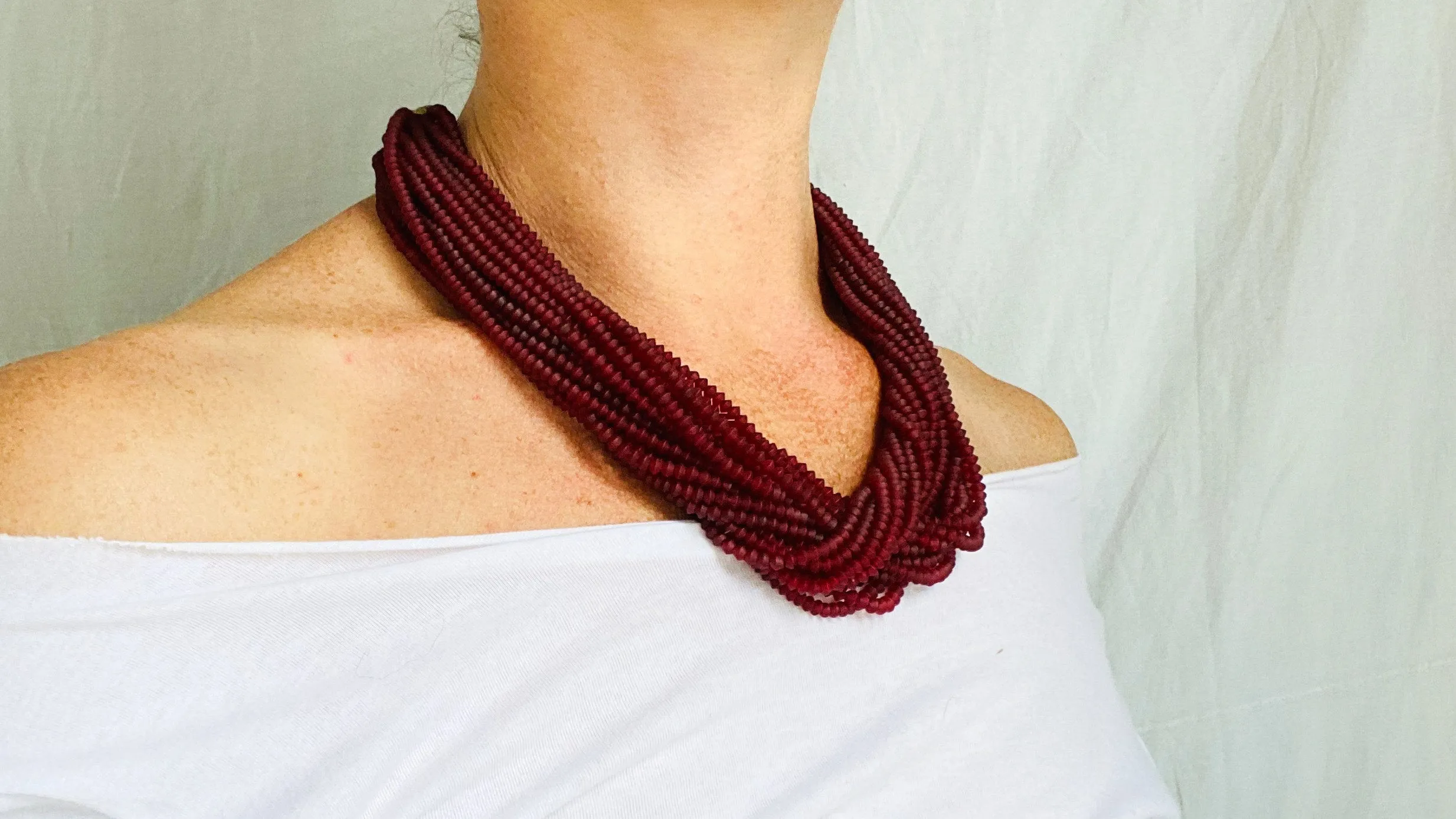 Carnelian Necklace. Multi Strand