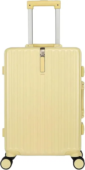 Carry-on Suitcase Luggage Lightweight and Tough Cabin Suitcase Lightweight Carry-on Hand Luggage 4 Spinner Carry-on Suitcases Carry On Luggages (Yellow 24 inches)