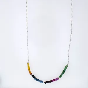 Chakra Stone Necklace Silver Chain