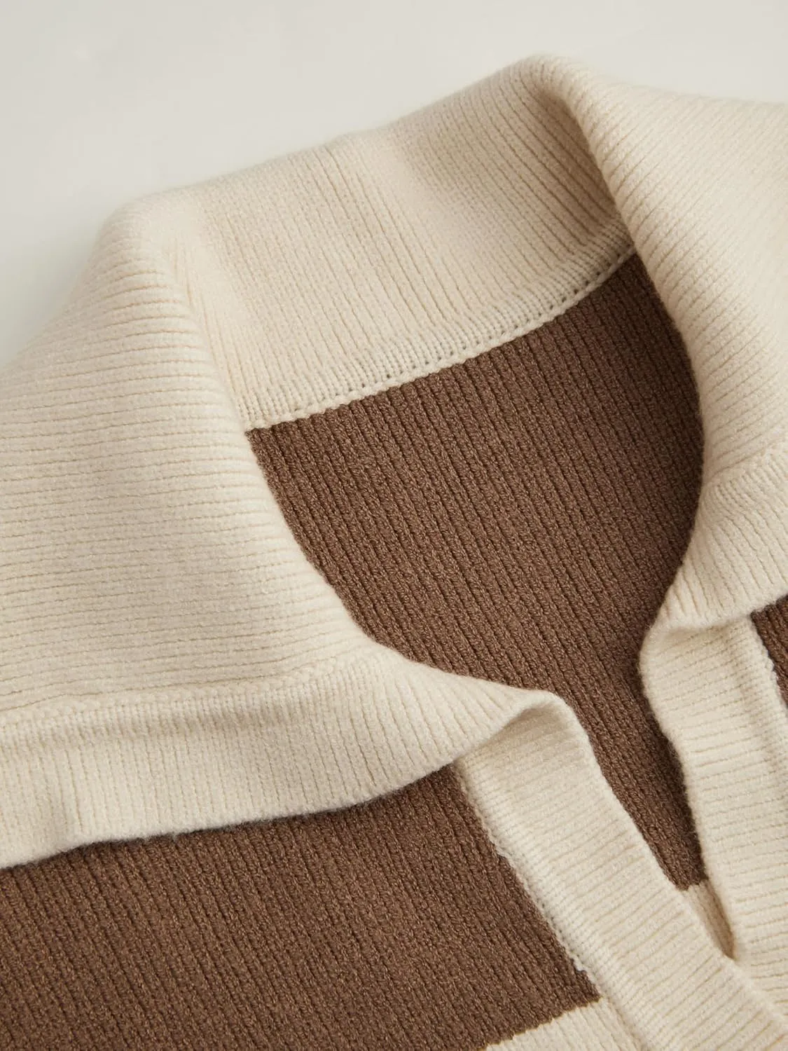 CIDER Vest for Women V Neck Cap Sleeve Striped Sweater Vest Knit Polo Neck Trendy Vest Tops Casual Trendy