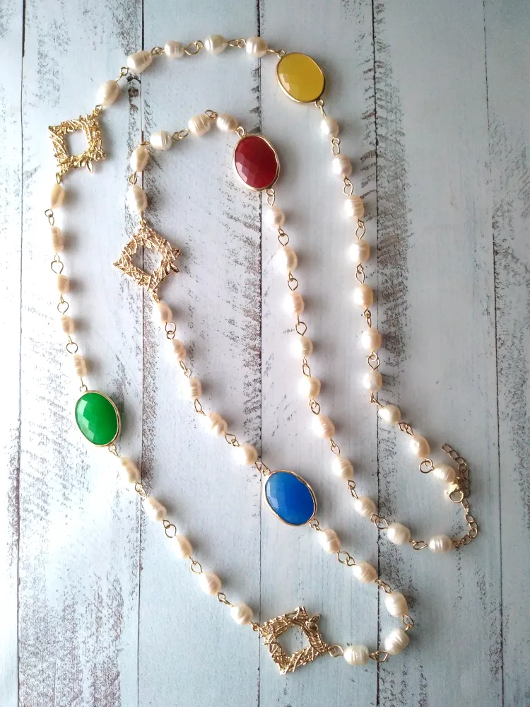 Clara 2 Jeweled Chain Necklace