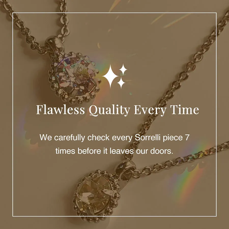 CLARA CLEAR CUSHION CUT CRYSTAL PENDANT SILVER NECKLACE - SORRELLI
