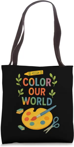 Color Our World Summer Reading 2025 Art School Read Books Tote Bag
