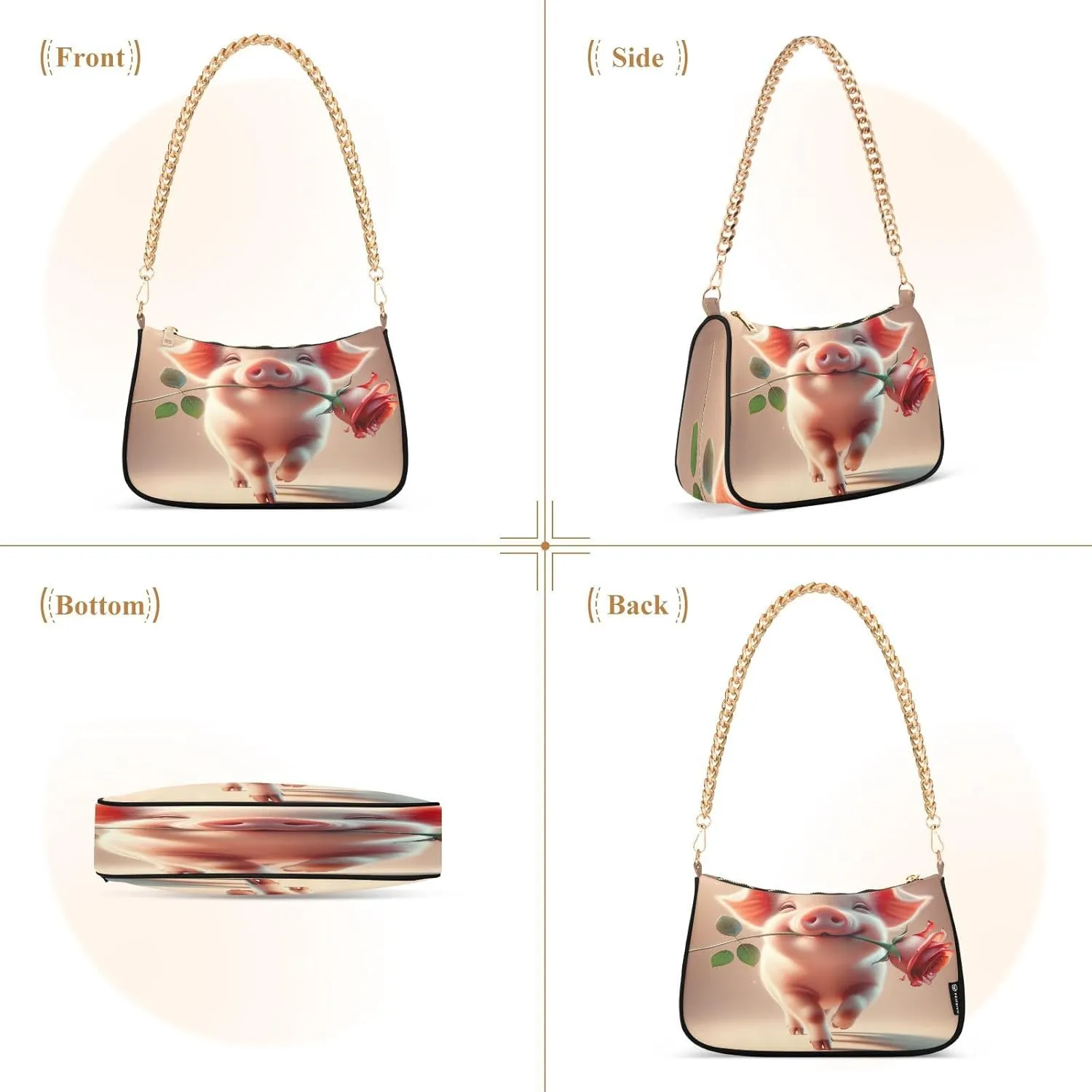 Colorful Wildflowers Cute Bird Mini Handbag, Cute Handbags for Women Trendy