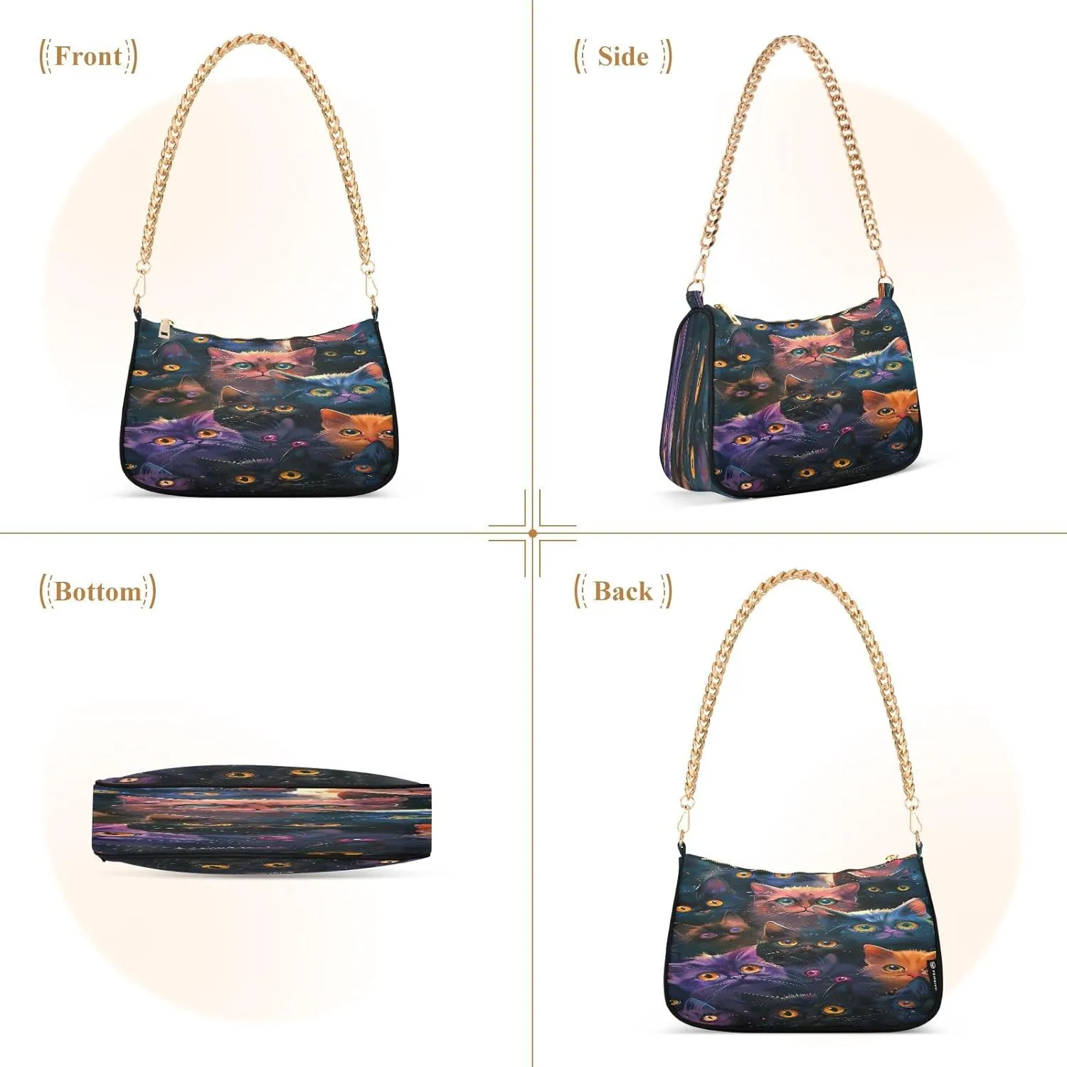 Colorful Wildflowers Cute Bird Mini Handbag, Cute Handbags for Women Trendy