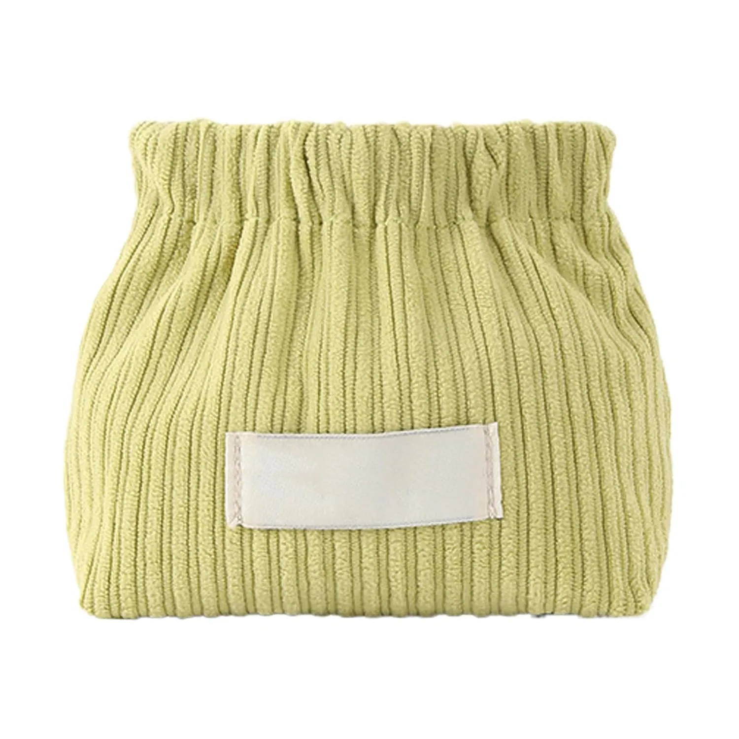 Corduroy Elastic Hair Tie Organizer, 2024 New Cosmetic Bags for Women Makeup Bag Large Capacity Purse Travel Toiletry Zipper Storage Pouch Make up Brushes Organizer for Gifts (Fresh Green)