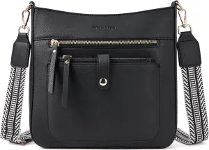 Crossbody Purses for Women Trendy Hobo Bags Double Zipper Shoulder Handbags with Adjustable Guitar Strap Medium