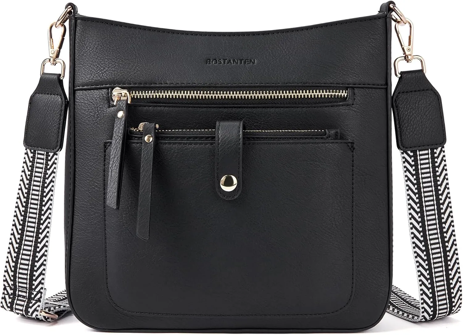 Crossbody Purses for Women Trendy Hobo Bags Double Zipper Shoulder Handbags with Adjustable Guitar Strap Medium