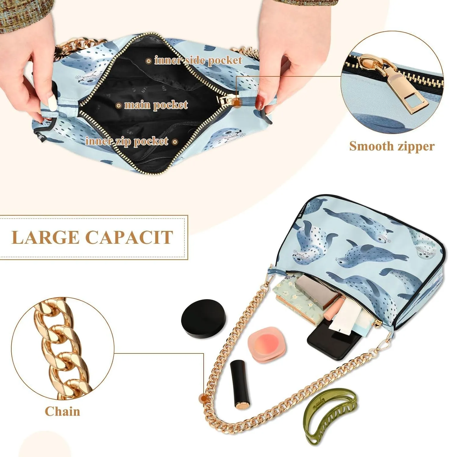 Cute Squirrel Hand Bag for Women, Purses for Women Trendy