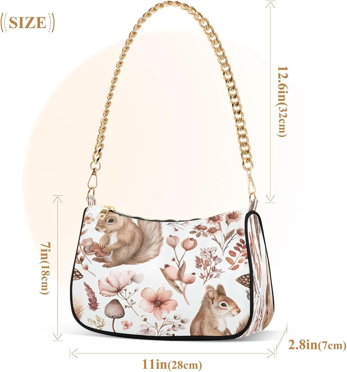 Cute Squirrel Hand Bag for Women, Purses for Women Trendy