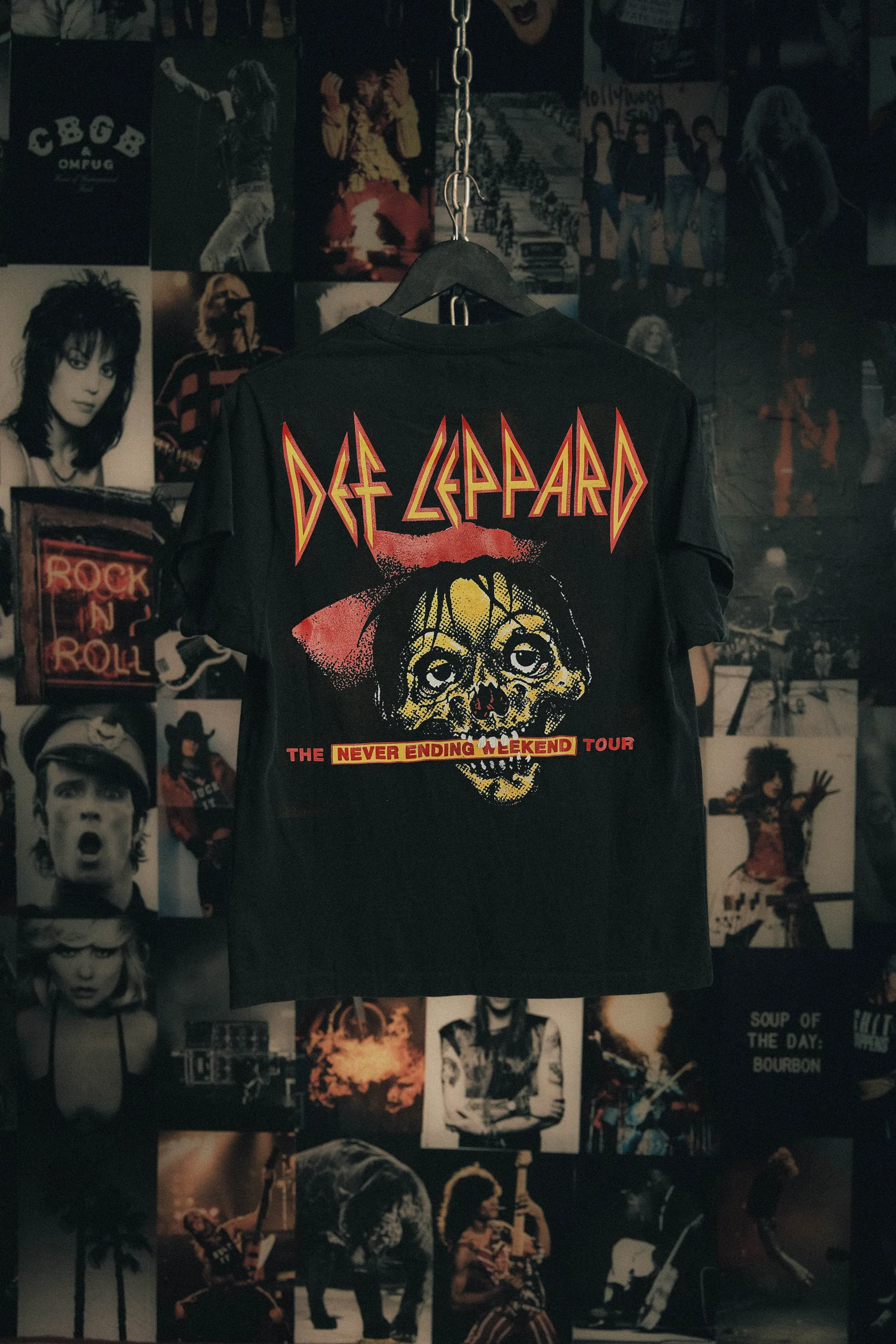 DEF LEPPARD THE NEVER ENDING WEEKEND TOUR VINTAGE T-SHIRT