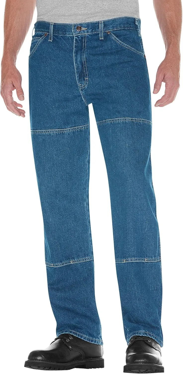Dickies mens Relaxed Fit Workhorse jeans, Stone Washed Indigo Blue, 38W x 30L US