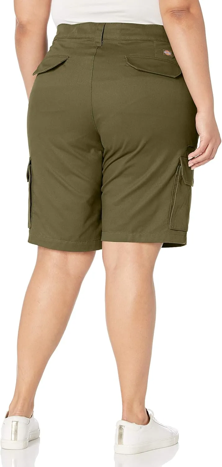 Dickies Women's Plus Sized Stretch Cargo 11 Relaxed Short