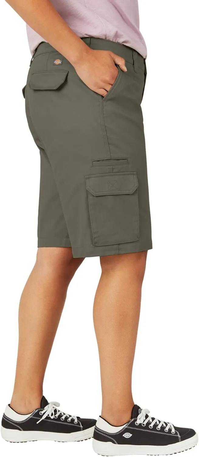 Dickies Women's Plus Sized Stretch Cargo 11 Relaxed Short