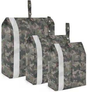 Digital Camouflage Brown Packing Cubes Set of 3, Lightweight Travel Luggage Organizers Foldable Bags for Easy Packing and Organization