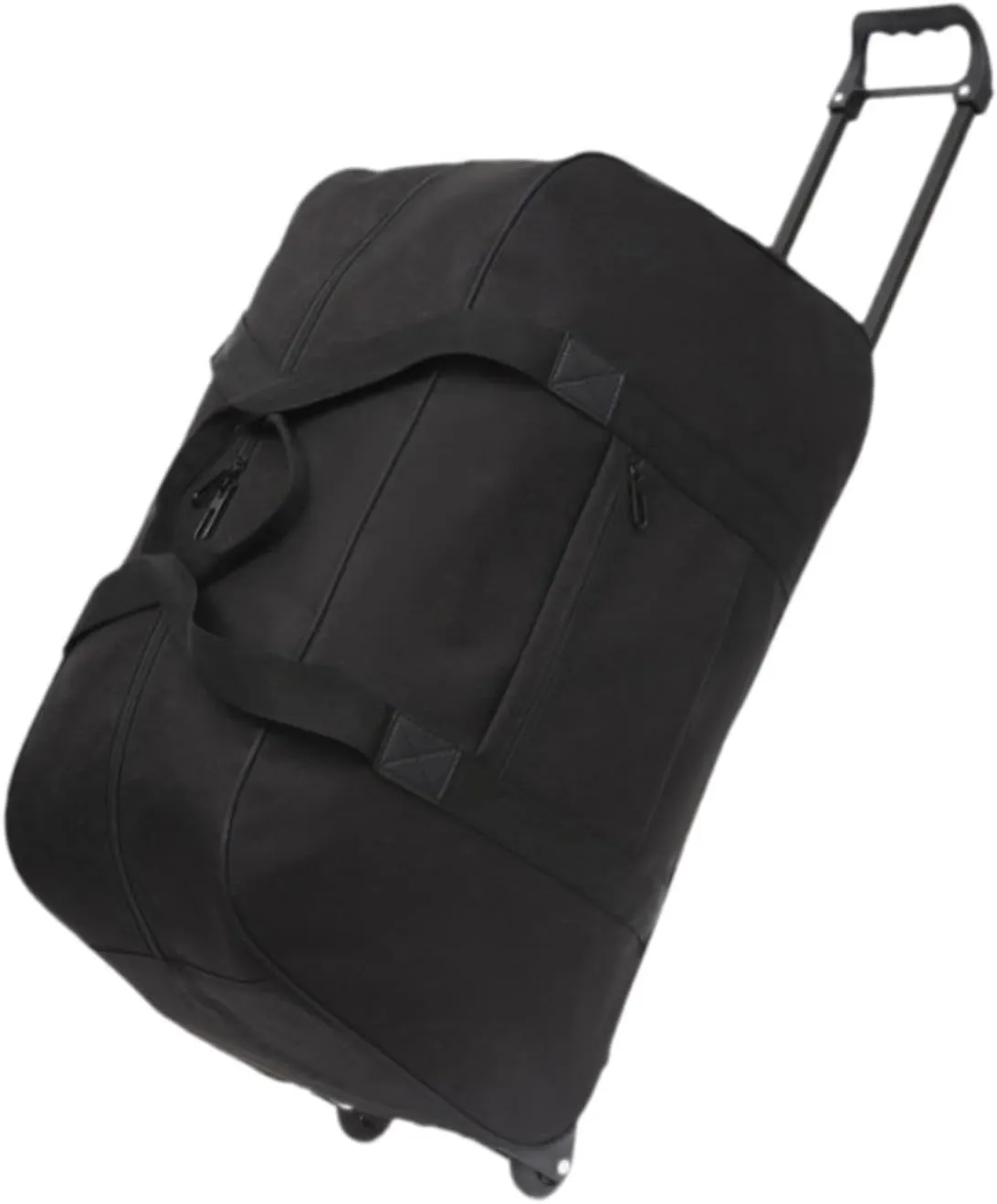 Duffel Bag with Wheels Suitcase Multifunctional Telescoping Handle Rolling Garment Bag Trolley Case for Picnic Sports Outdoor, black