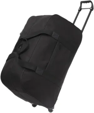 Duffel Bag with Wheels Suitcase Multifunctional Telescoping Handle Rolling Garment Bag Trolley Case for Picnic Sports Outdoor, black