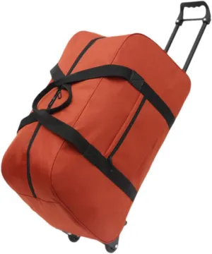 Duffel Bag with Wheels Suitcase Multifunctional Telescoping Handle Rolling Garment Bag Trolley Case for Picnic Sports Outdoor, orange