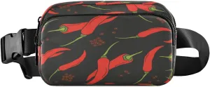 Fanny Pack Belt Bag for Women Men Fresh Peppers and Spices Fashion Waist Pack Hand Drawn Waterproof Adjustable Cross Body Fanny Pack for Workout/Running/Hiking/Traveling/Cycling